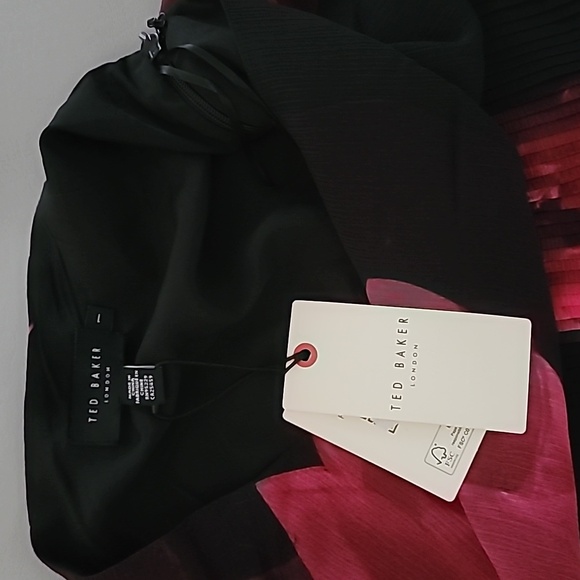 Ted Baker London Raychi Floral Print Tiered Pleated Hem A-Line Skirt Size 1 - Picture 4 of 10